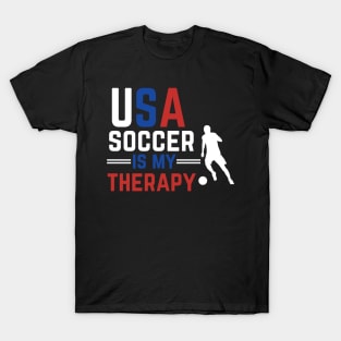 Usa Soccer Is My Therapy T-Shirt